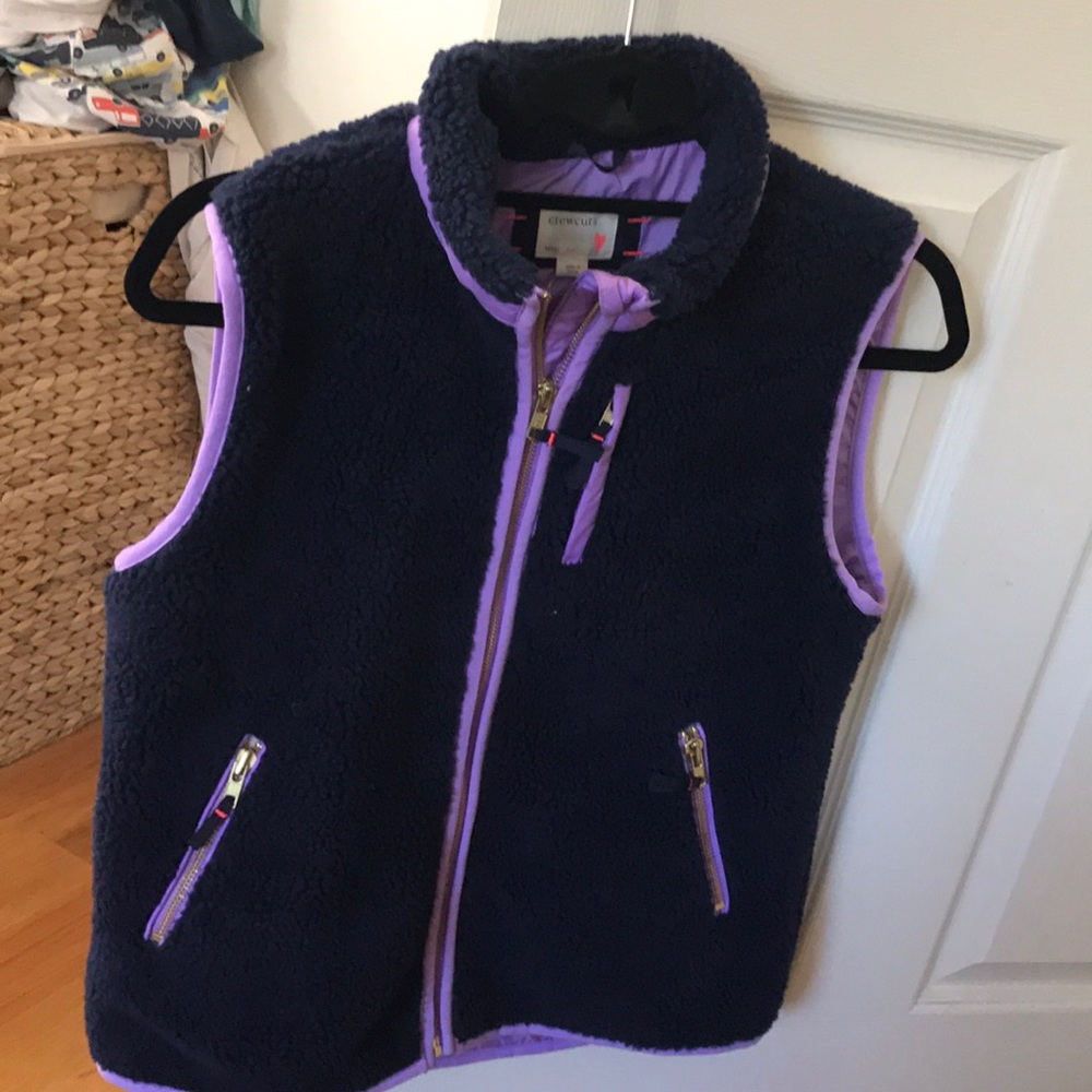 Jcrew girls Sherpa vest, never worn